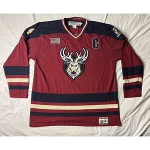 Mondetta Sport Cabela's USA Wild Bucks Hockey Jersey Men's 2XL Red #61
